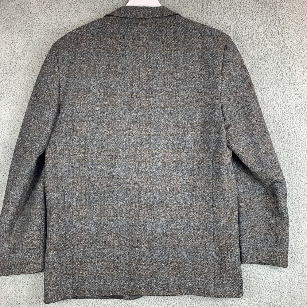 Wall Street Blazer Mens 42 Gray Plaid Tweed Shetland Lambswool Scotland Jacket - Picture 6 of 14